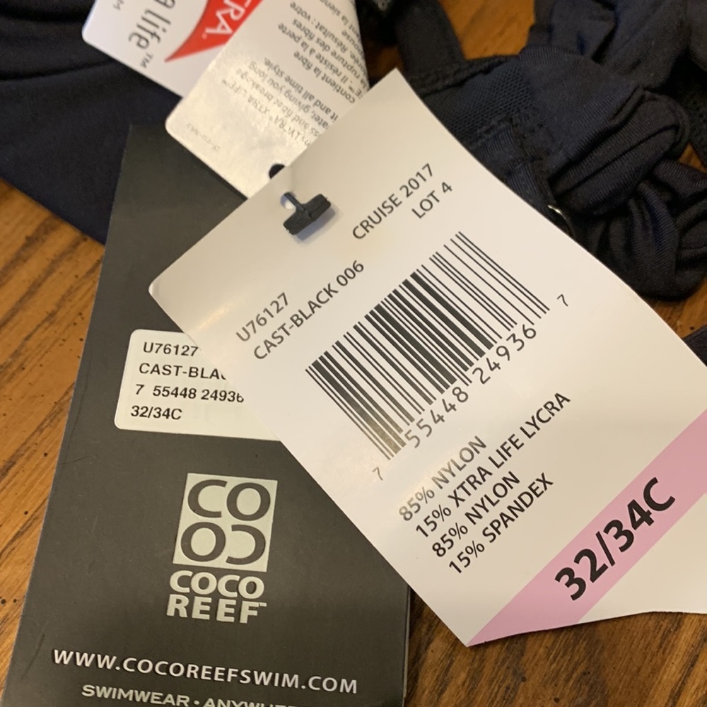 NWT Coco Reef DIVA Power Underwire Bikini Top Harmony Mix Cast-Black - Picture 4 of 9